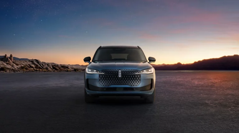 2027 Lincoln Corsair Hybrid front fascia showing redesigned headlamps extending into the grille