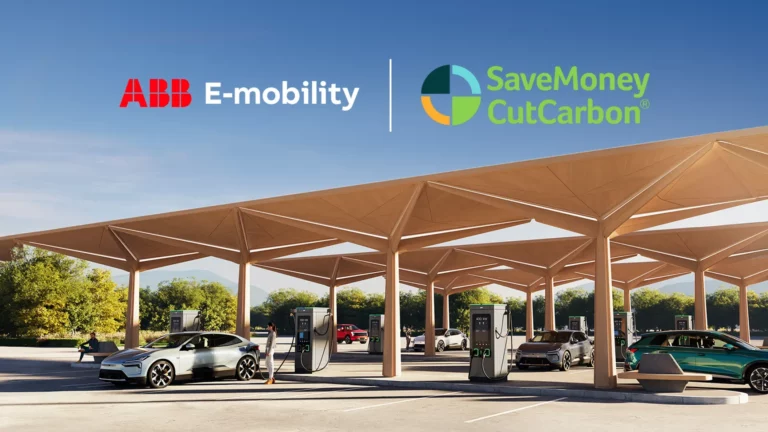 ABB E-mobility A400 All-in-One DC fast charger available to UK operators through the SaveMoneyCutCarbon channel partnership