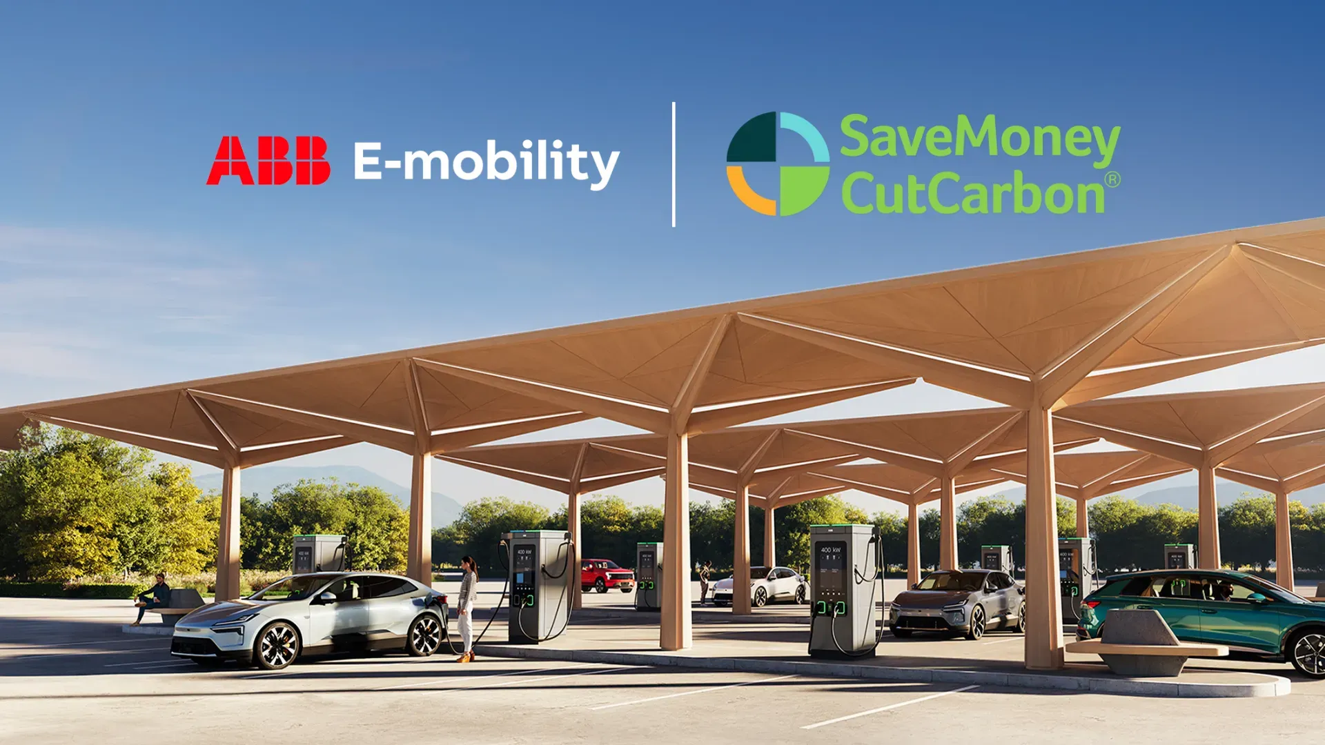 ABB E-mobility A400 All-in-One DC fast charger available to UK operators through the SaveMoneyCutCarbon channel partnership