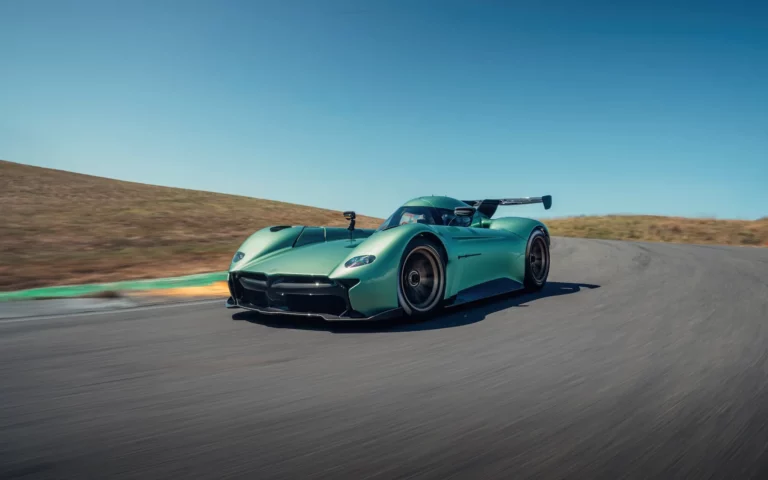 McMurtry Spéirling PURE electric hyper track car in production form ahead of its public debut at The Quail during Monterey Car Week