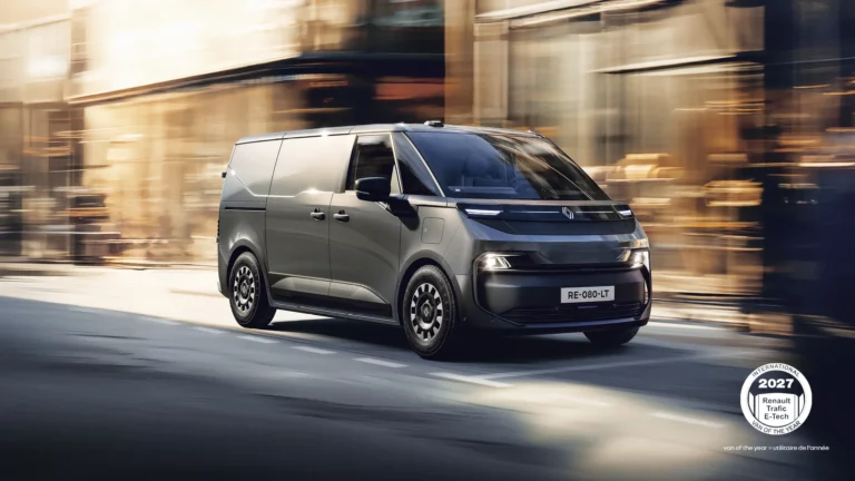 New Renault Trafic Van E-Tech electric, International Van of the Year 2027 winner, at IAA Transportation in Hanover