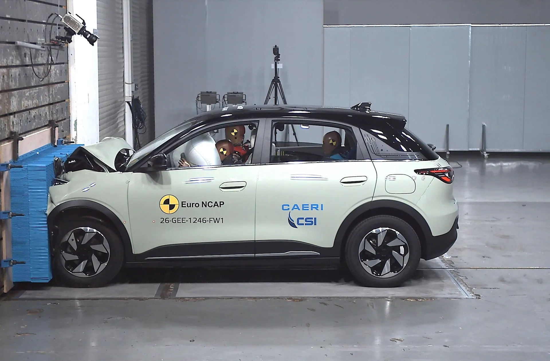 Euro NCAP 2026 crash test results for the CUPRA Raval, AION UT, Geely E2 and Leapmotor B05 electric cars