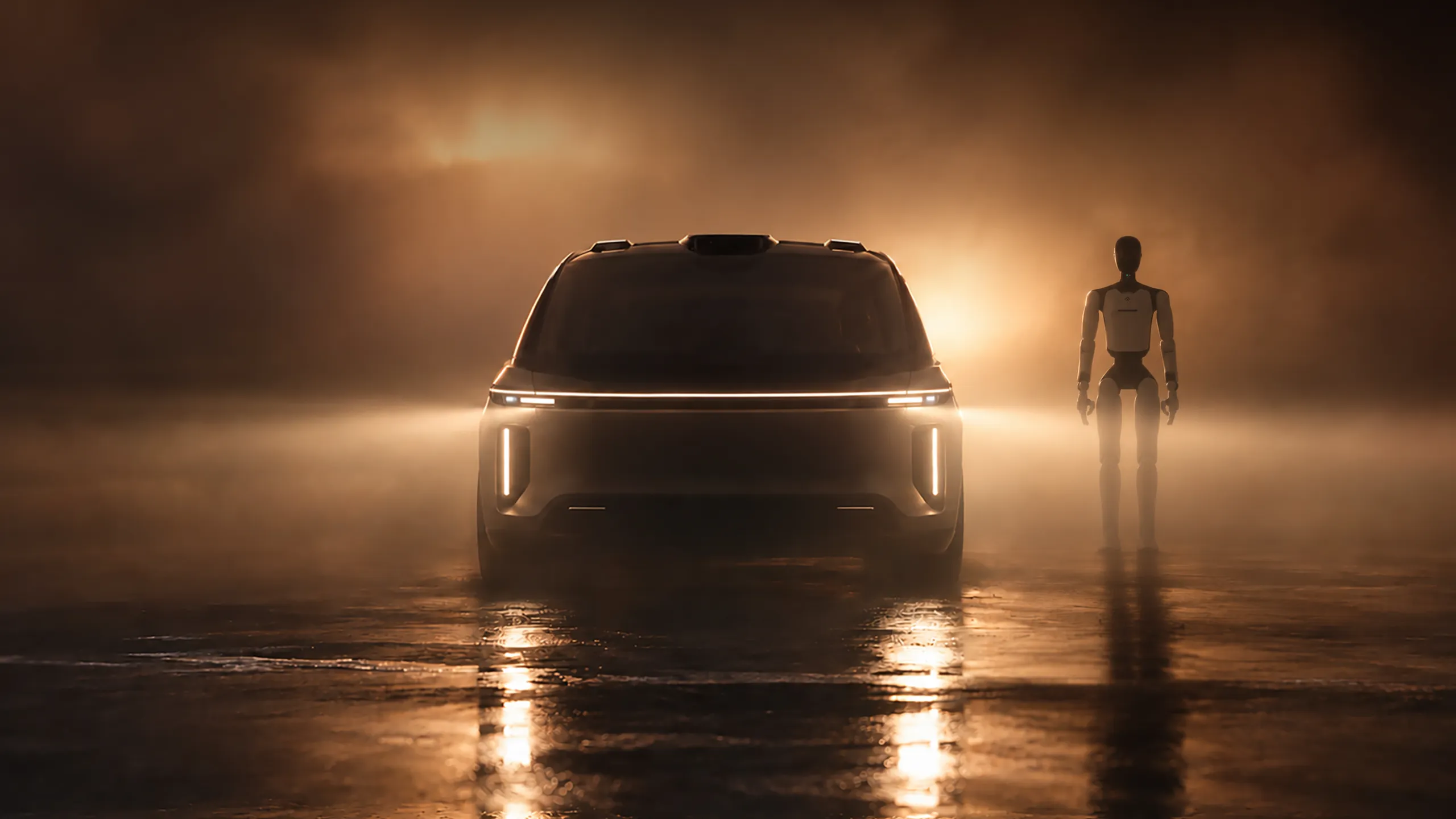 Faraday Future robotaxi and robotics strategic upgrade announcement graphic