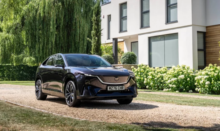 Mazda CX-6e electric SUV in Nightfall Violet, UK pricing announced from £42,990