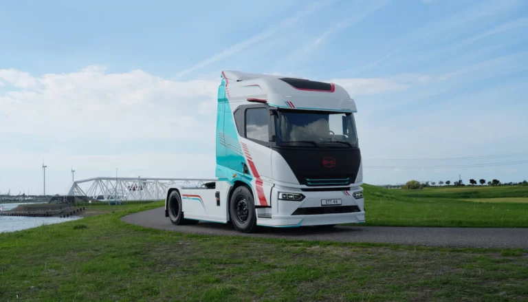 BYD ETT 44 battery-electric heavy-duty tractor on display at IAA Transportation 2026 in Hannover