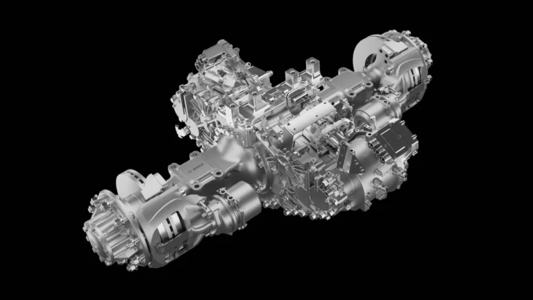 Bosch rigid e-axle with integrated electric motor and transmission for heavy commercial vehicles