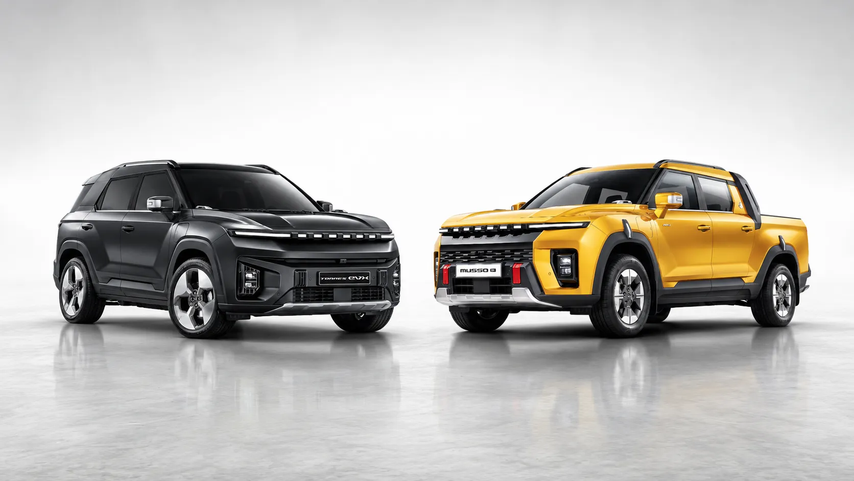KGM Torres EVX electric SUV, now eligible for the UK Electric Car Grant, alongside the Musso EV electric pickup