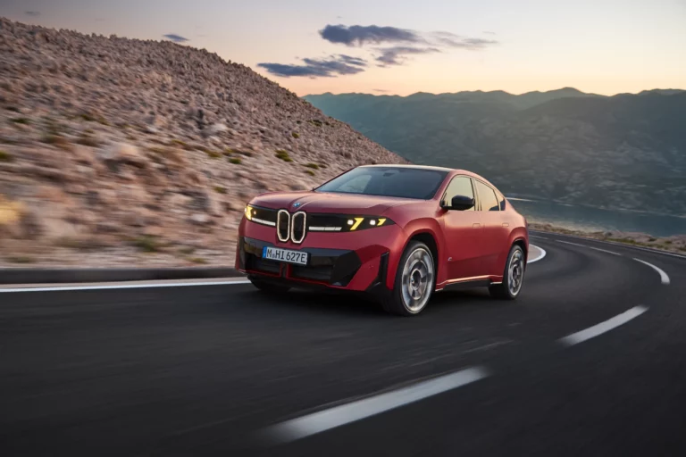 The new BMW iX4 electric SUV coupe, the latest Neue Klasse model, shown in a BMW highlight image