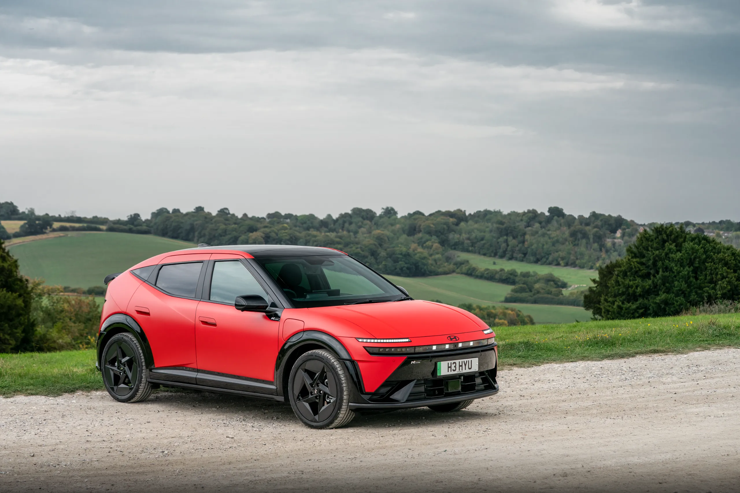 Hyundai IONIQ 3 compact electric hatchback, now open for UK orders with the full Electric Car Grant