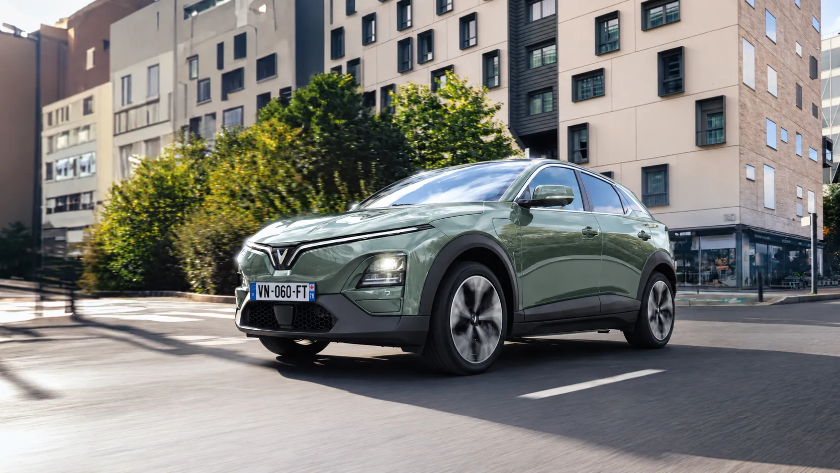 VinFast VF 6 compact electric SUV in Urban Mint, part of the VinFast Europe strategy
